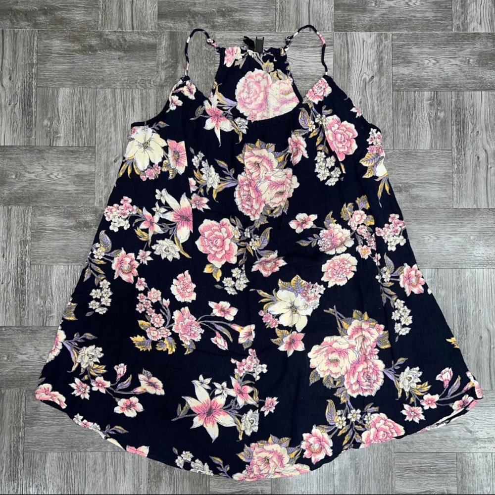 Billabong Navy Floral Flowy Dress Size XS